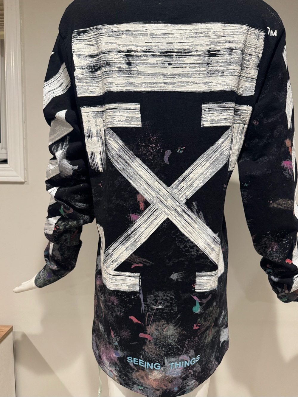 Off-White Galaxy Brushed Arrows Long Sleeve Tee FW17 Virgil Abloh S - Picture 9 of 14